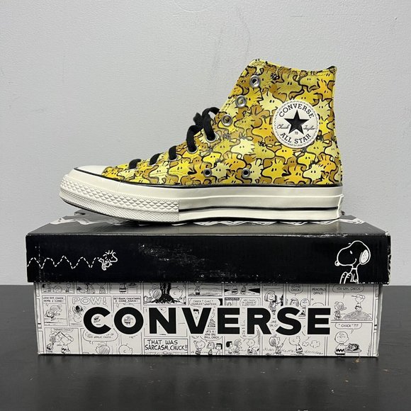 Converse Chuck 70 Hi Peanuts Woodstock Men's Sneaker Shoe Limited Yellow A01871C - Picture 2 of 10